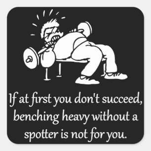 Bench Press ist nicht für Sie, Funny Gym Motiviere Quadratischer Aufkleber