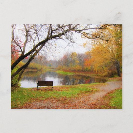 Bench Scene - Ashuelot River Park Postkarte (Vorderseite)