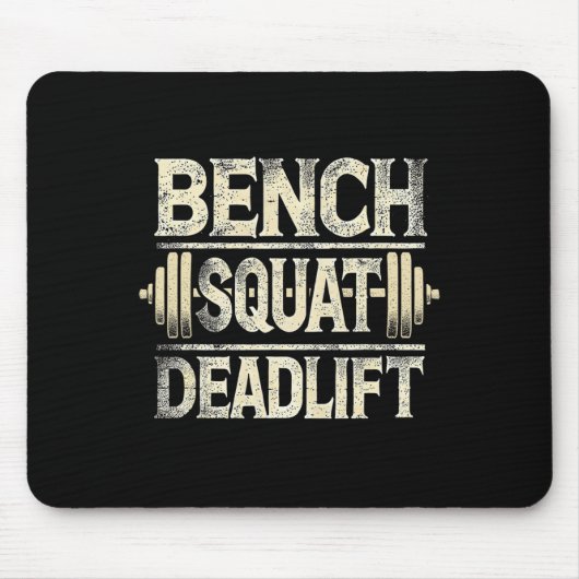 Bench Squat Deadlift Barbell Bodybuilding Mousepad (Vorne)