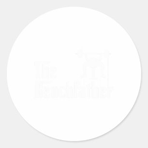 Benchvater Bodybuilding Gym Bro Funny Bench P Runder Aufkleber