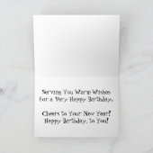 "Benchwärmer Bobs Restaurant" Geburtstagskarte Karte (Innenseite)