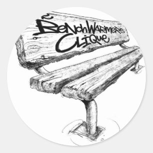 Benchwärmers_Logo_gespitzt Mitte Runder Aufkleber