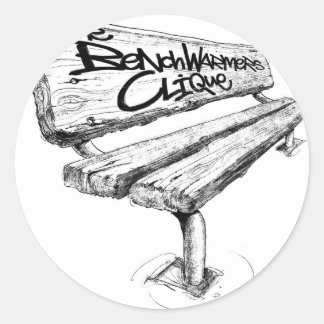 Benchwärmers_Logo_gespitzt Mitte Runder Aufkleber