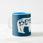 Bend Bear Zweifarbige Tasse (Vorderseite Links)
