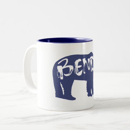 Bend Bear Zweifarbige Tasse (Vorderseite Links)