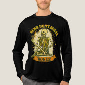Bend, Don't Break (Knochen) Halloween Skeleton Yog Tri-Blend Shirt (Vorderseite)