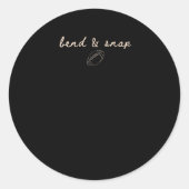 Bend Football Dies ist der Erntedank zum Saisonspi Runder Aufkleber (Vorderseite)