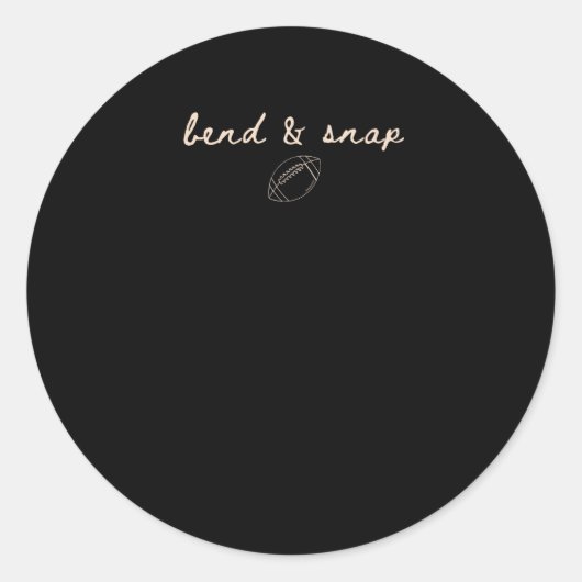 Bend Football Dies ist der Erntedank zum Saisonspi Runder Aufkleber (Vorderseite)