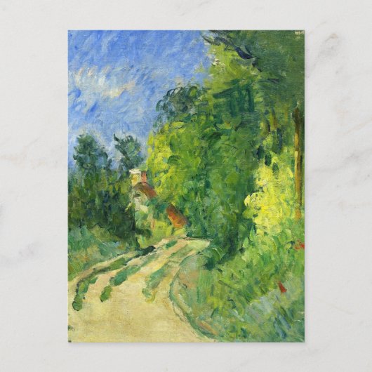 Bend im Straßenwald Paul Cezanne Postkarte (Vorderseite)