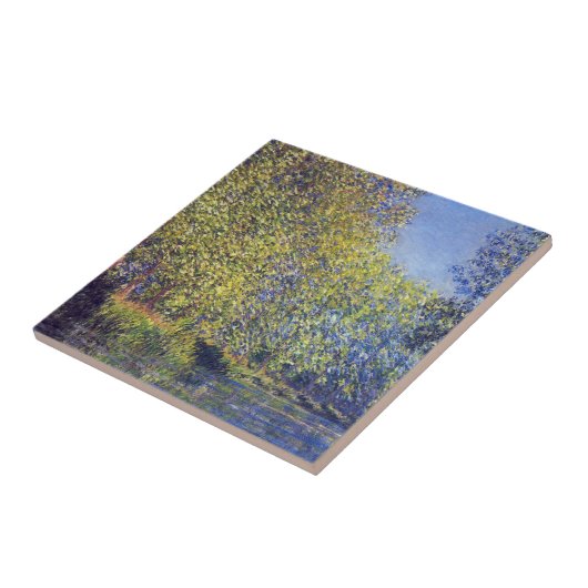 Bend in Epte River bei Giverny von Claude Monet Fliese (Seite)