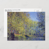 Bend in Epte River bei Giverny von Claude Monet Postkarte (Vorne/Hinten)