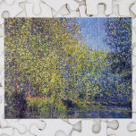 Bend in Epte River bei Giverny von Claude Monet Puzzle<br><div class="desc">Bend in Epte River bei Giverny (1888) von Claude Monet ist ein Vintages impressionistisches Kunstgemälde mit Bäumen am Flussufer des Epte in der Normandie, Frankreich an einem schönen sonnigen Tag. Über den Künstler: Claude Monet (1840-1926) war Gründer der französischen impressionistischen Malerei, wobei die meisten seiner Gemälde "en plein air" (im...</div>