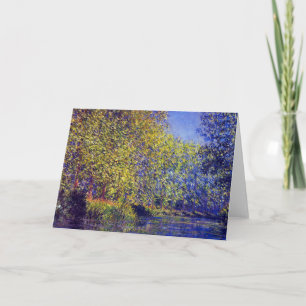 Bend in Epte River near Giverny France Monet art Karte