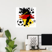 Bend it Germany Fußball Bälle spritzen Getriebe Poster (Heimbüro)