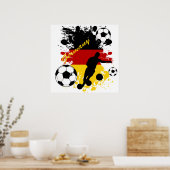 Bend it Germany Fußball Bälle spritzen Getriebe Poster (Küche)