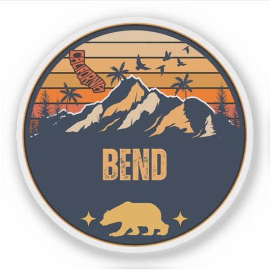 Bend, Kalifornien Aufkleber (Vorderseite)
