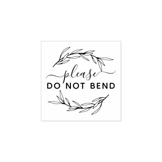 Bend Laurel Blätter nicht Gummistempel (Prägung)