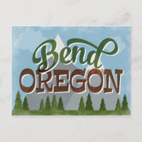 Bend Oregon Fun Retro Snowy Mountains