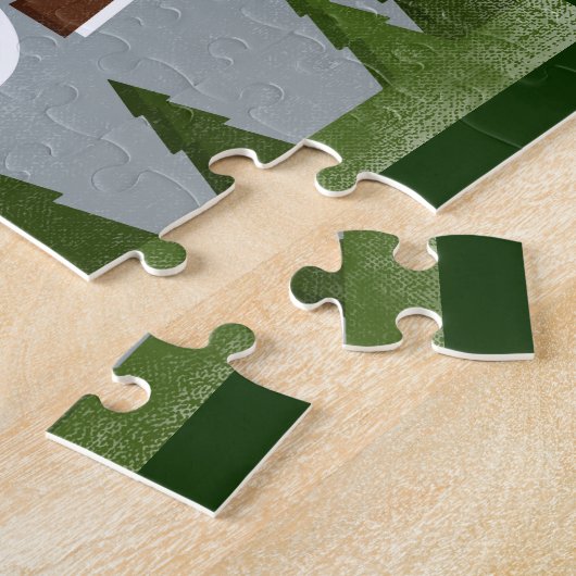 Bend Oregon Fun Retro Snowy Mountains Puzzle (Seite)