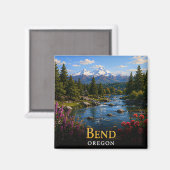 Bend Oregon High Desert & Cascade Trails 🗺️ Magnet (Vorderseite/Rückseite)