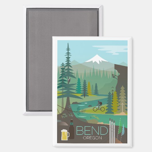 Bend, Oregon Kühlschrank Magnet (Vorderseite/Rückseite)
