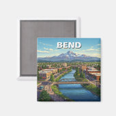Bend Oregon Küste Reise Postkarte Magnet (Vorderseite/Rückseite)