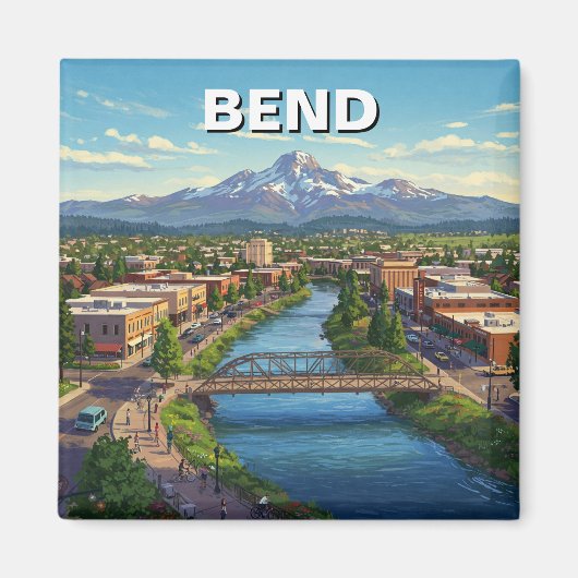 Bend Oregon Küste Reise Postkarte Magnet (Vorne)