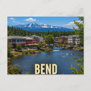 Bend Oregon malerische Flussstadt Reise Geschenk Postkarte