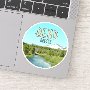 Bend Oregon Mountain River Forest Vintag Aufkleber