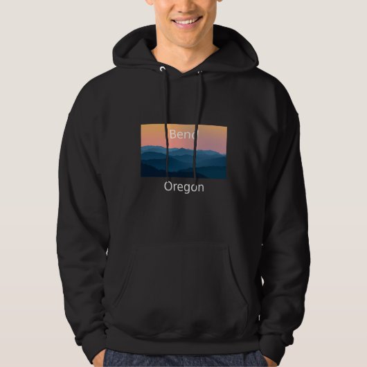 Bend Oregon Mountain sunset hometown Hoodie (Vorderseite)