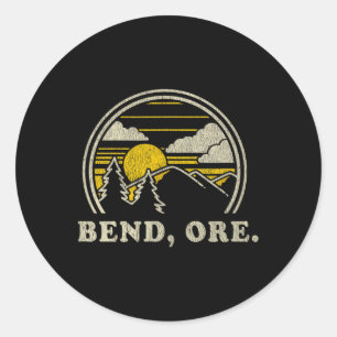Bend Oregon Or T-Shirt Vintage Wandern Berge Te Runder Aufkleber