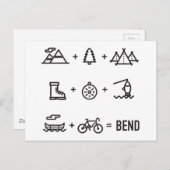 Bend Oregon Outdoor Aktivitäten Gleichung Postkarte (Vorne/Hinten)