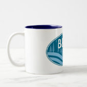 Bend Oregon Outdoor Zweifarbige Tasse (Links)