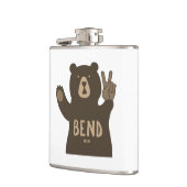 Bend Oregon Peace Bear Flachmann (Links)