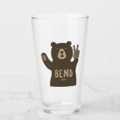 Bend Oregon Peace Bear Glas (Vorderseite)