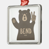 Bend Oregon Peace Bear Ornament Aus Metall (Links)