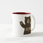 Bend Oregon Peace Bear Zweifarbige Tasse (VorderseiteRechts)