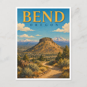 Bend Oregon Pilot Butte GeoSaga Postkarte
