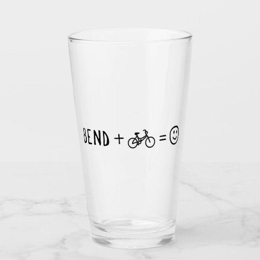 Bend Oregon Plus Bikes Macht Dich Glücklich Glas (Vorderseite)