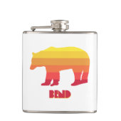 Bend Oregon Rainbow Bear Flachmann (Vorderseite)