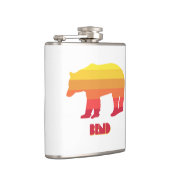 Bend Oregon Rainbow Bear Flachmann (Rechts)