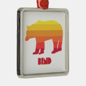 Bend Oregon Rainbow Bear Ornament Aus Metall (Rechts)