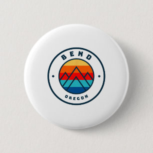 Bend Oregon Skifahren Snowboarden Ski Familienausf Button
