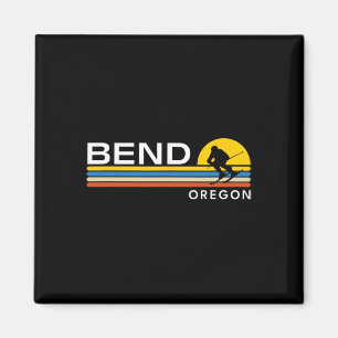 Bend Oregon Skifahren Vintag Retro Souvenirs Magnet
