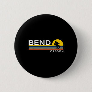 Bend Oregon Skifahren Vintage Retro Souvenirs Button