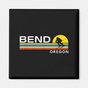 Bend Oregon Skifahren vintage retro Souvenirs Magnet