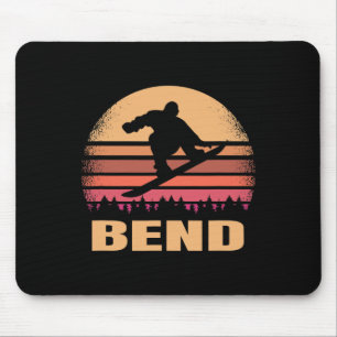 Bend Oregon Snowboarden Outdoor Vintag oder Retro Mousepad