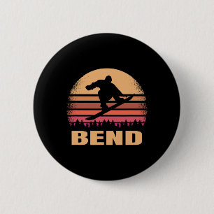 Bend Oregon Snowboarden Outdoor Vintage oder Retro Button
