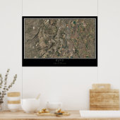 Bend Oregon von Space Satellite Map Poster (Küche)