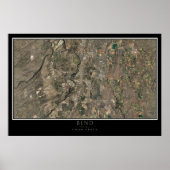 Bend Oregon von Space Satellite Map Poster (Vorne)
